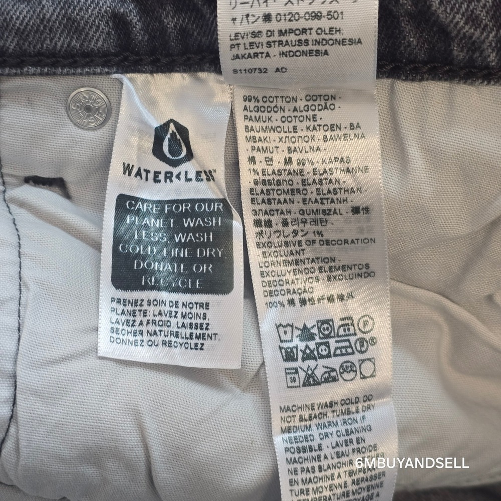 Levis 501 Original Fit Grey Straight Leg Jeans Womens 16W M Button Fly A3548 - Picture 10 of 16